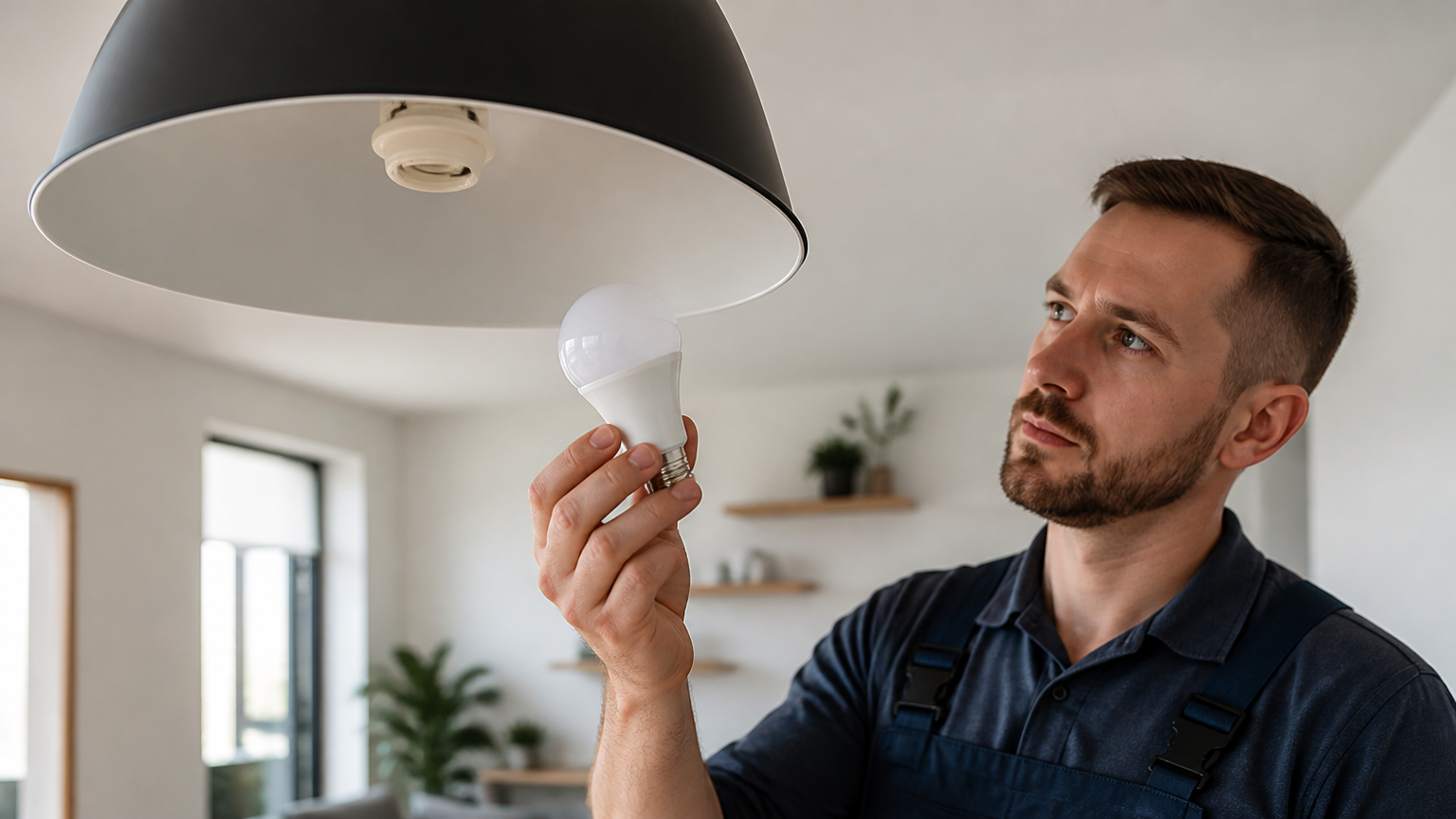 LED žiarovka E27 v otvorenom stropnom svietidle